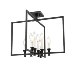 Carisbrooke 8 Light Semi-Flush Mount