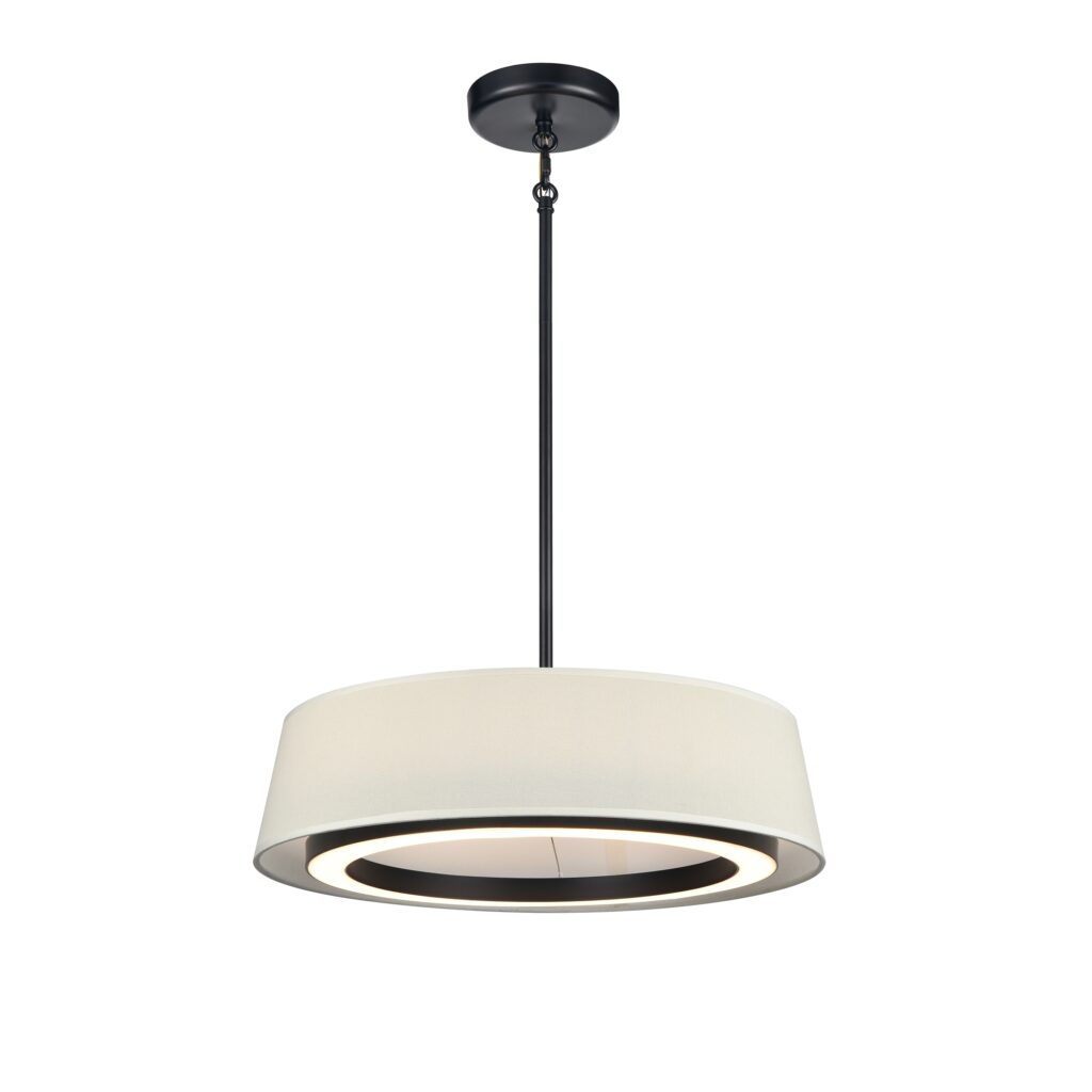 Ebony with Natural Linen Shade DVI Lighting Canada's Leading