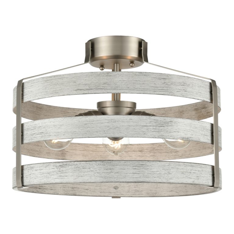 Fort Garry 3 Light Large Semi-Flush Mount | DVI Lighting
